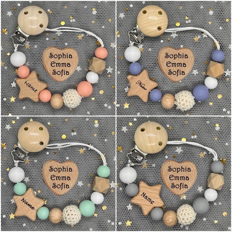 Baby Products Nipples - 새로운 맞춤 이름 수제 개인화 너도밤나무