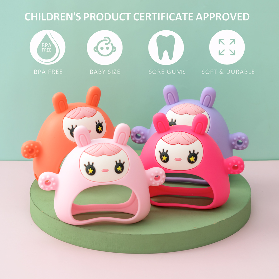 Teething Mitten Baby - 1PC 실리콘 치발기 장난감 BPA 프리
