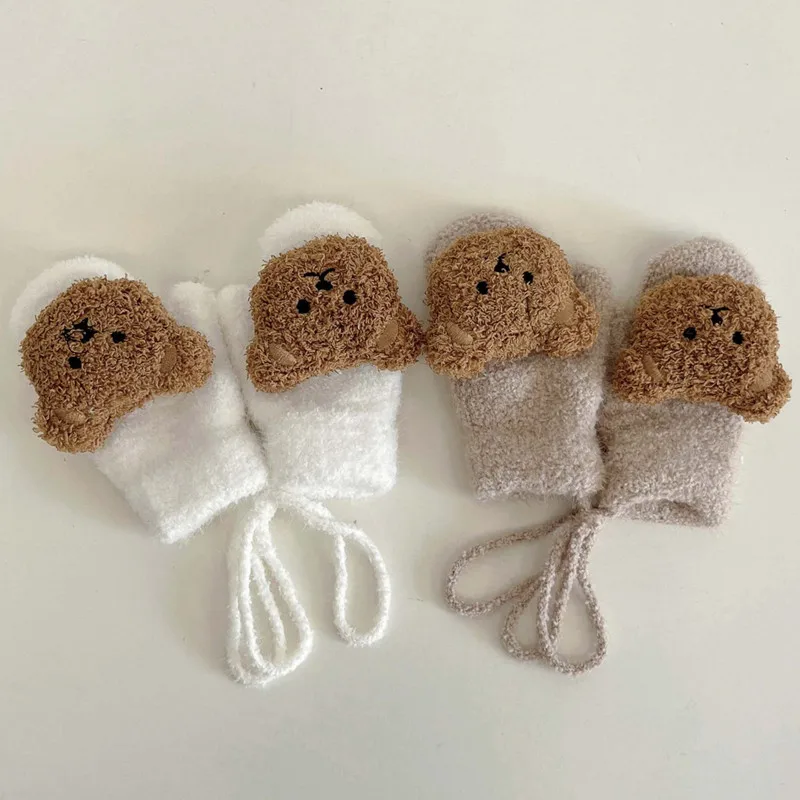 Teething Mitten Baby - 1-4Y 만화 곰 아기 장갑 겨울