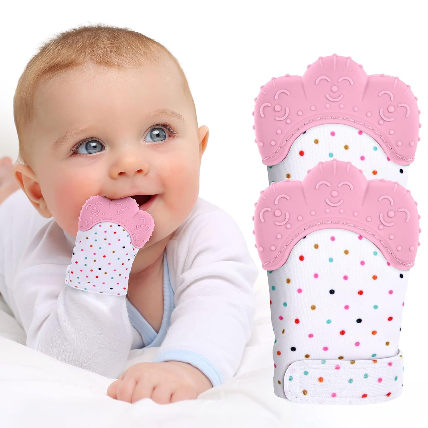 Teething Mitten Baby - 식품 등급 실리콘 장갑 아기 치발기