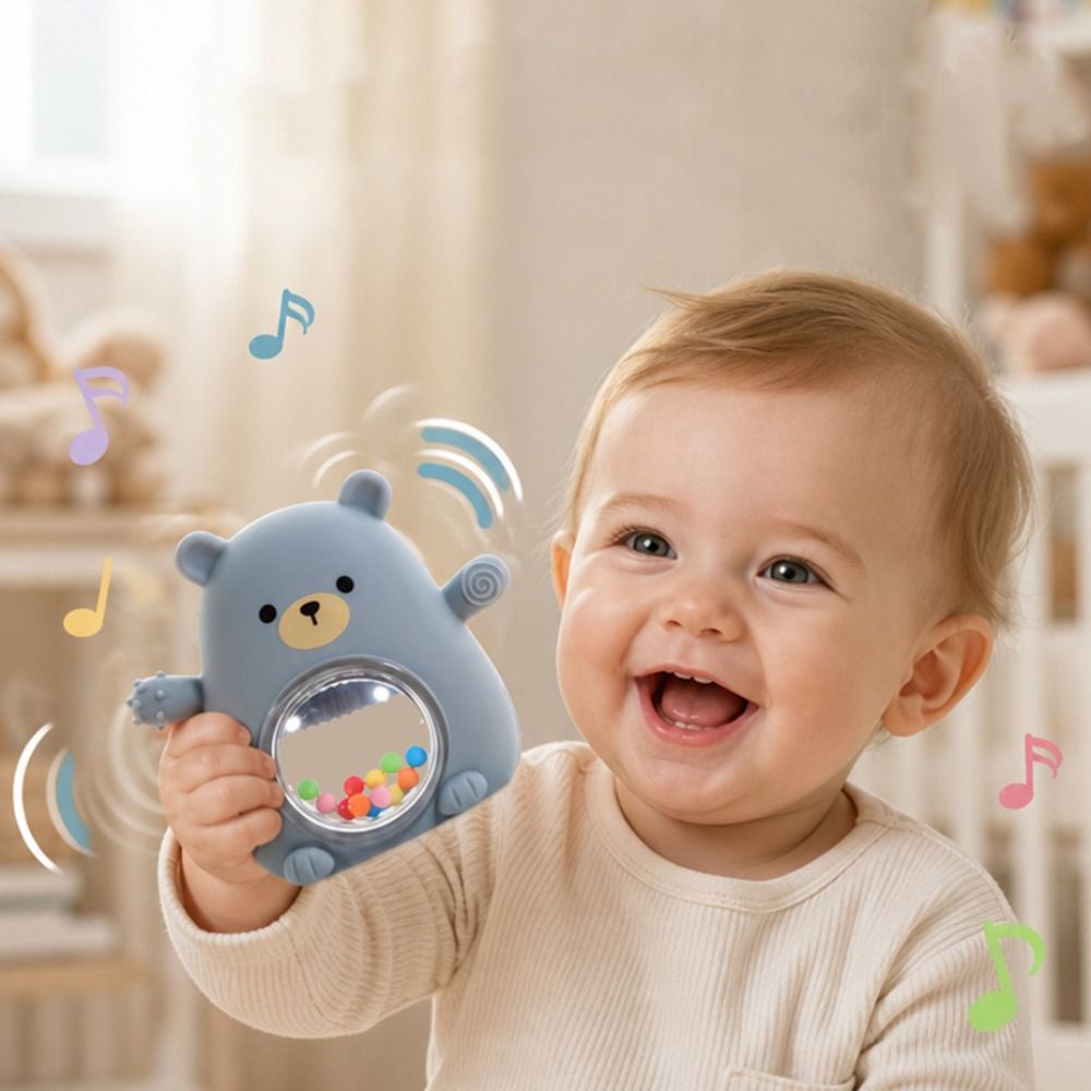 Teething Mitten Baby - 휴대용 귀여운 곰돌이 모양 아기 실리콘