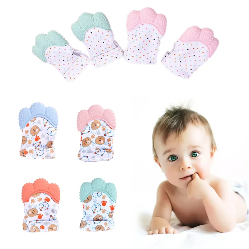 Teething Mitten Baby - 아기 이갈이 방지 실리콘 장갑 진정