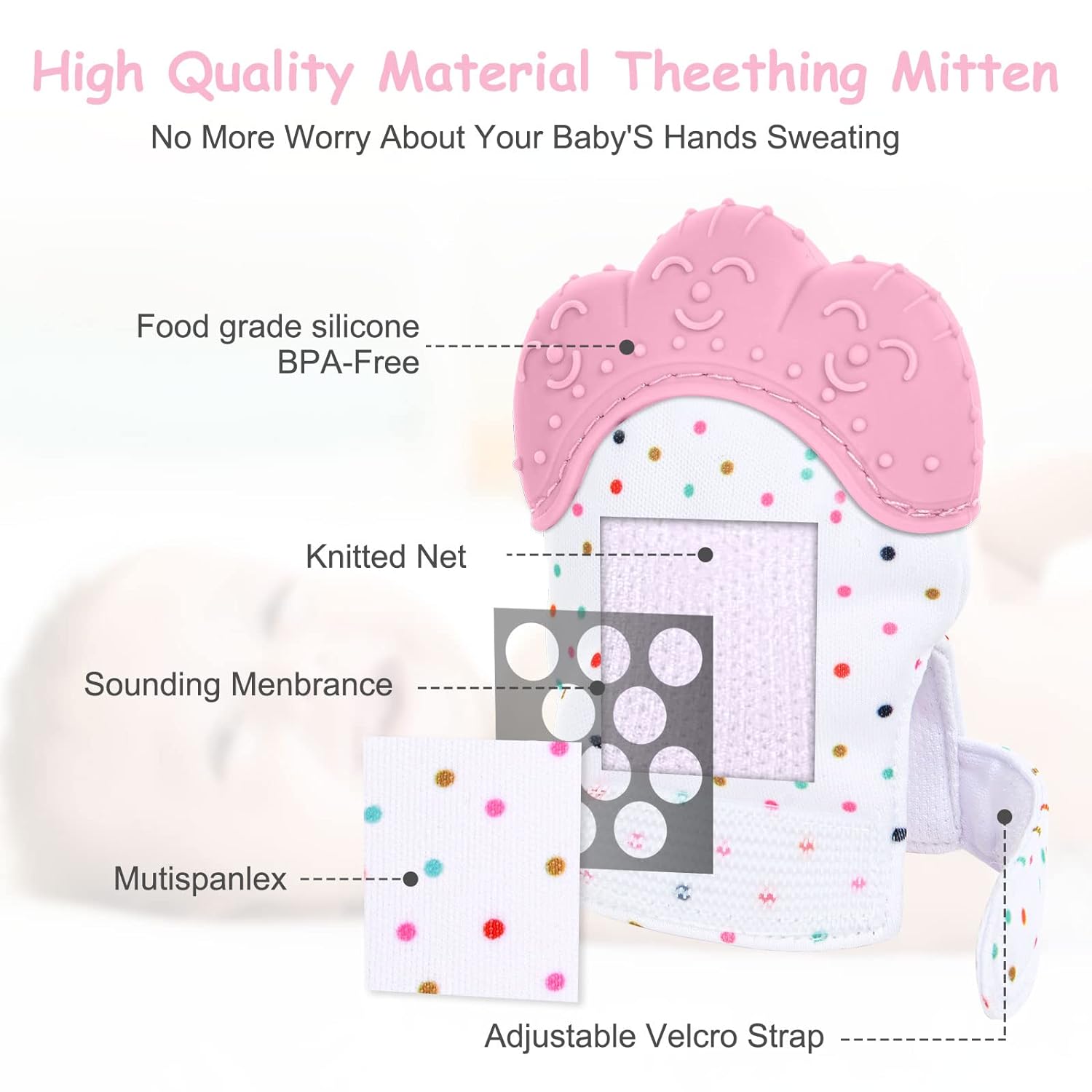 식품 등급 실리콘 장갑 아기 치발기 장갑, 먹는 손 씹 - Teething Mitten Baby 리뷰 및 가격