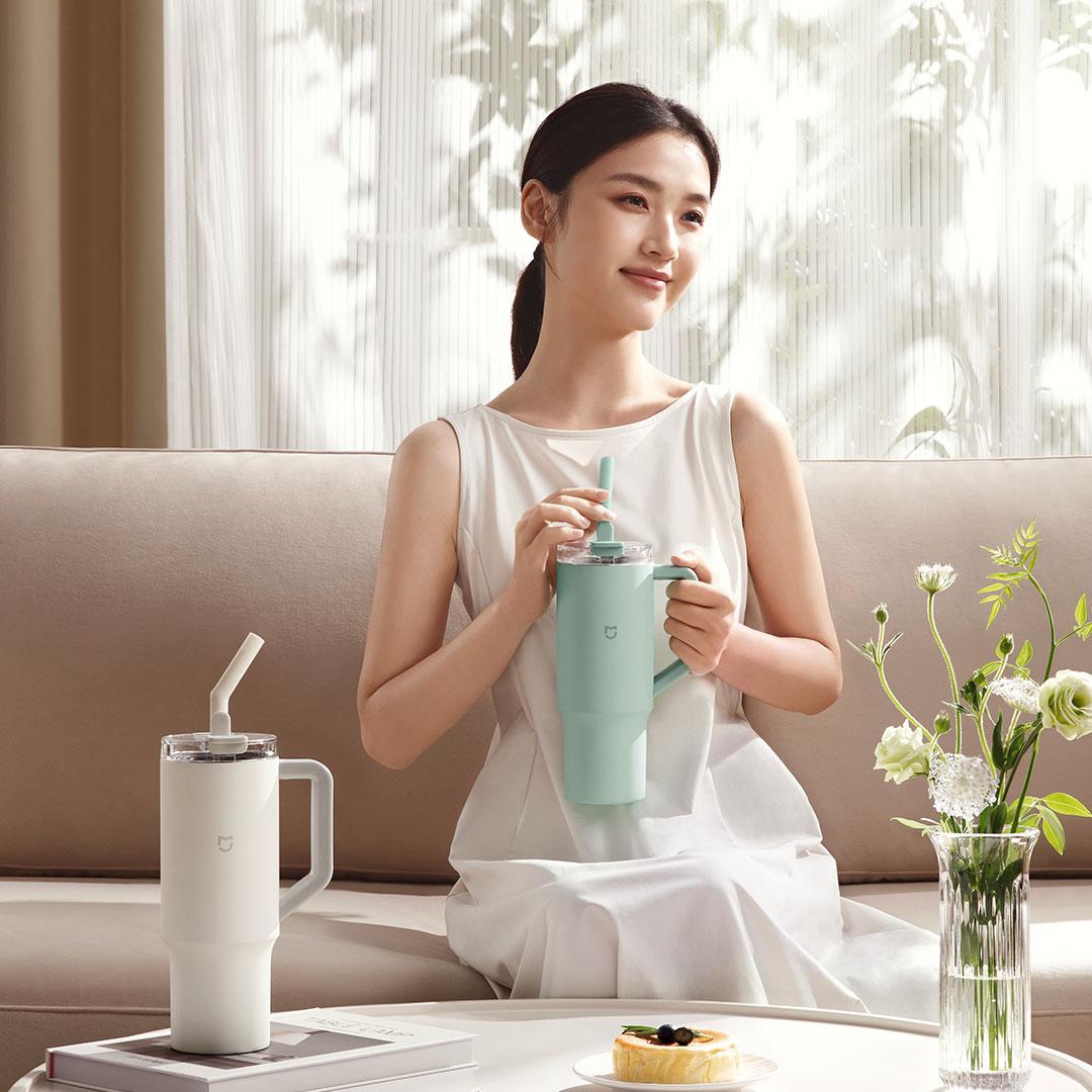새로운 MIJIA 빨대컵 1L 대용량 316L 스테인리 - Xiaomi Baby Products 리뷰 및 가격