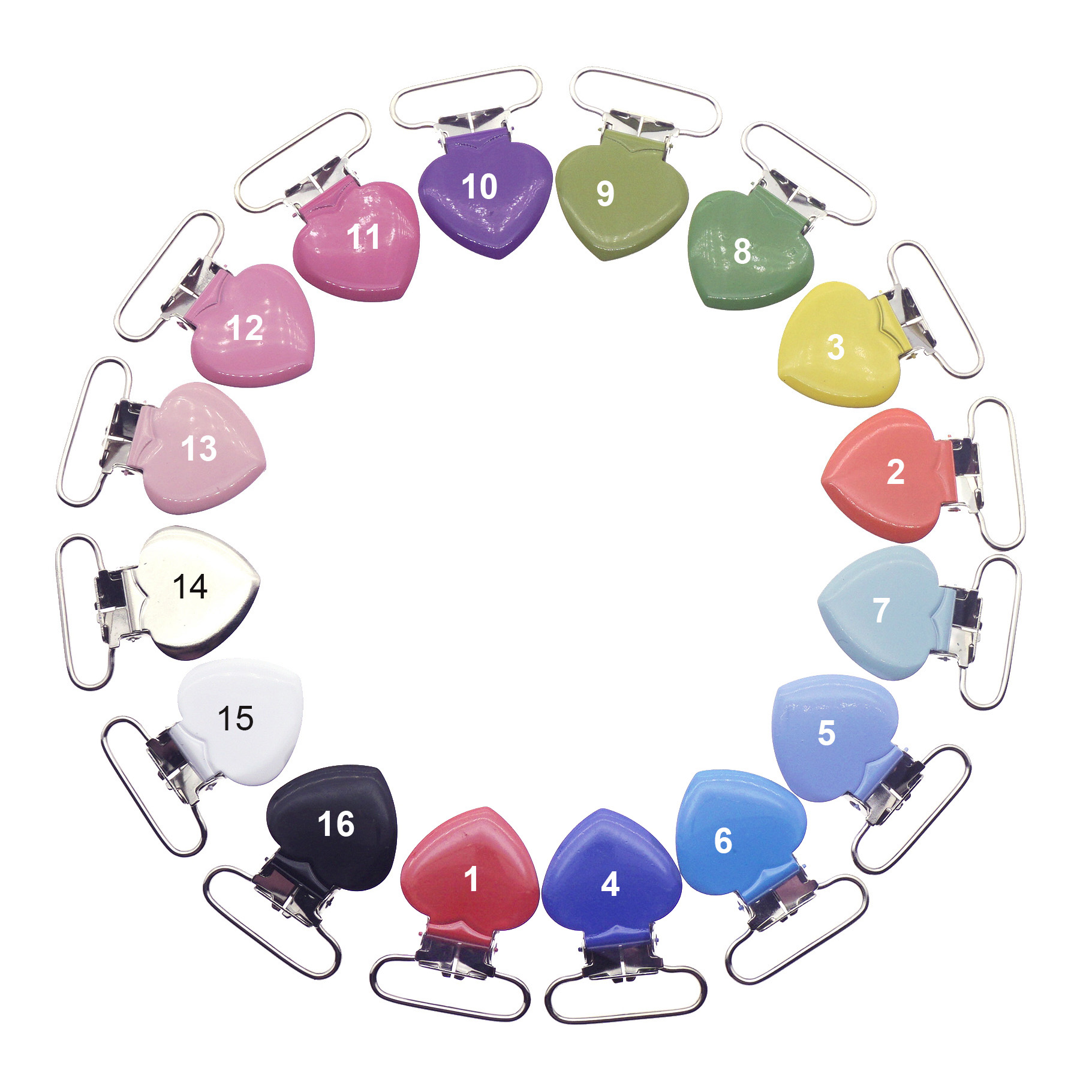 50개 에나멜 하트 모양 아기 젖꼭지 클립 금속 빙키  - Teething Mitten Baby 리뷰 및 가격