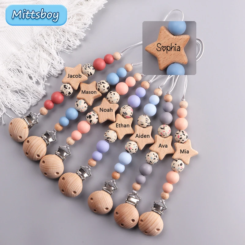 맞춤형 나무 아기 젖꼭지 체인, 너도밤나무 구슬 더미  - Baby Products Nipples 리뷰 및 가격