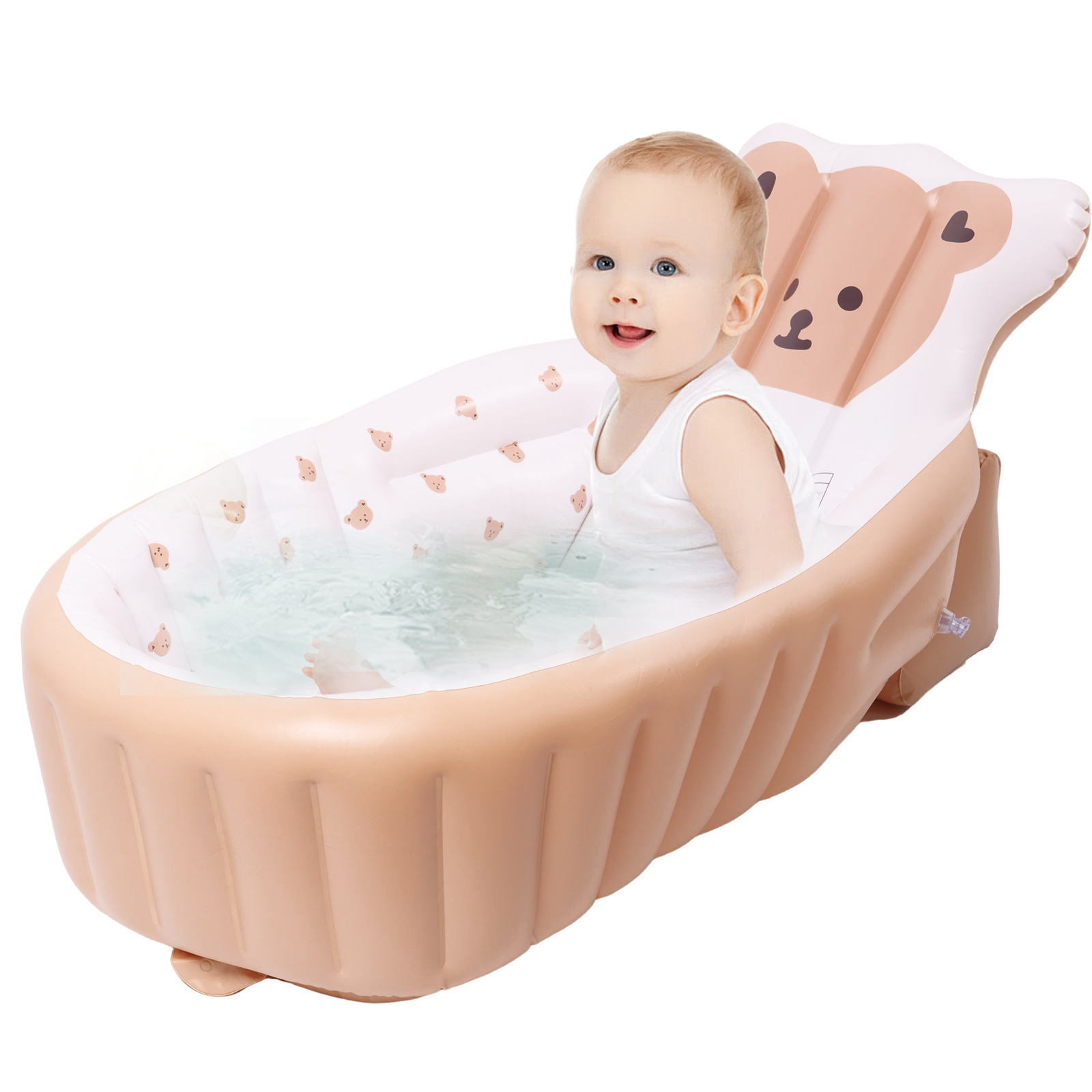 PVC 풍선 아기 욕조 휴대용 만화 귀여운 야외 욕조  - Baby Bath Tub Foldable 리뷰 및 가격