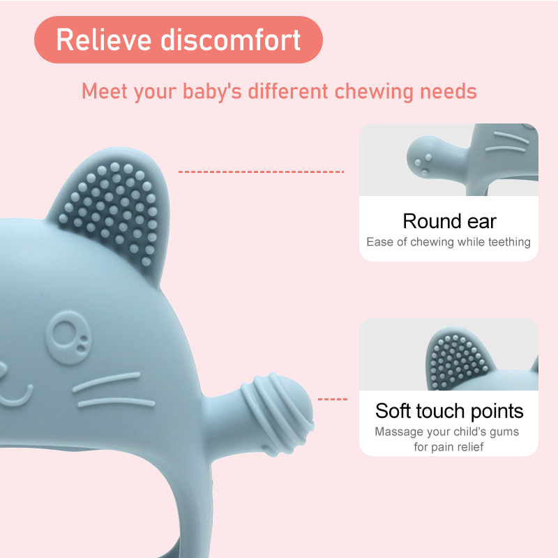 식품 학년 아기 실리콘 장갑 Teether 콩 젖꼭지  - Teething Mitten Baby 리뷰 및 가격