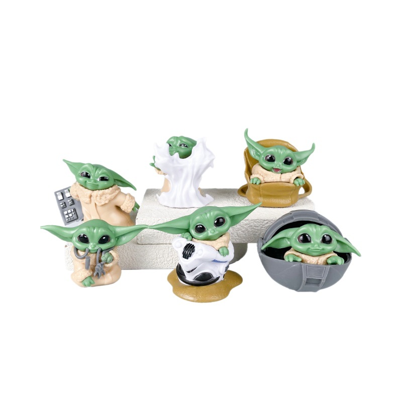 새로운 6개/세트 베이비 요다 그로구 만달로리안 액션  - Baby Products Gift Set 리뷰 및 가격